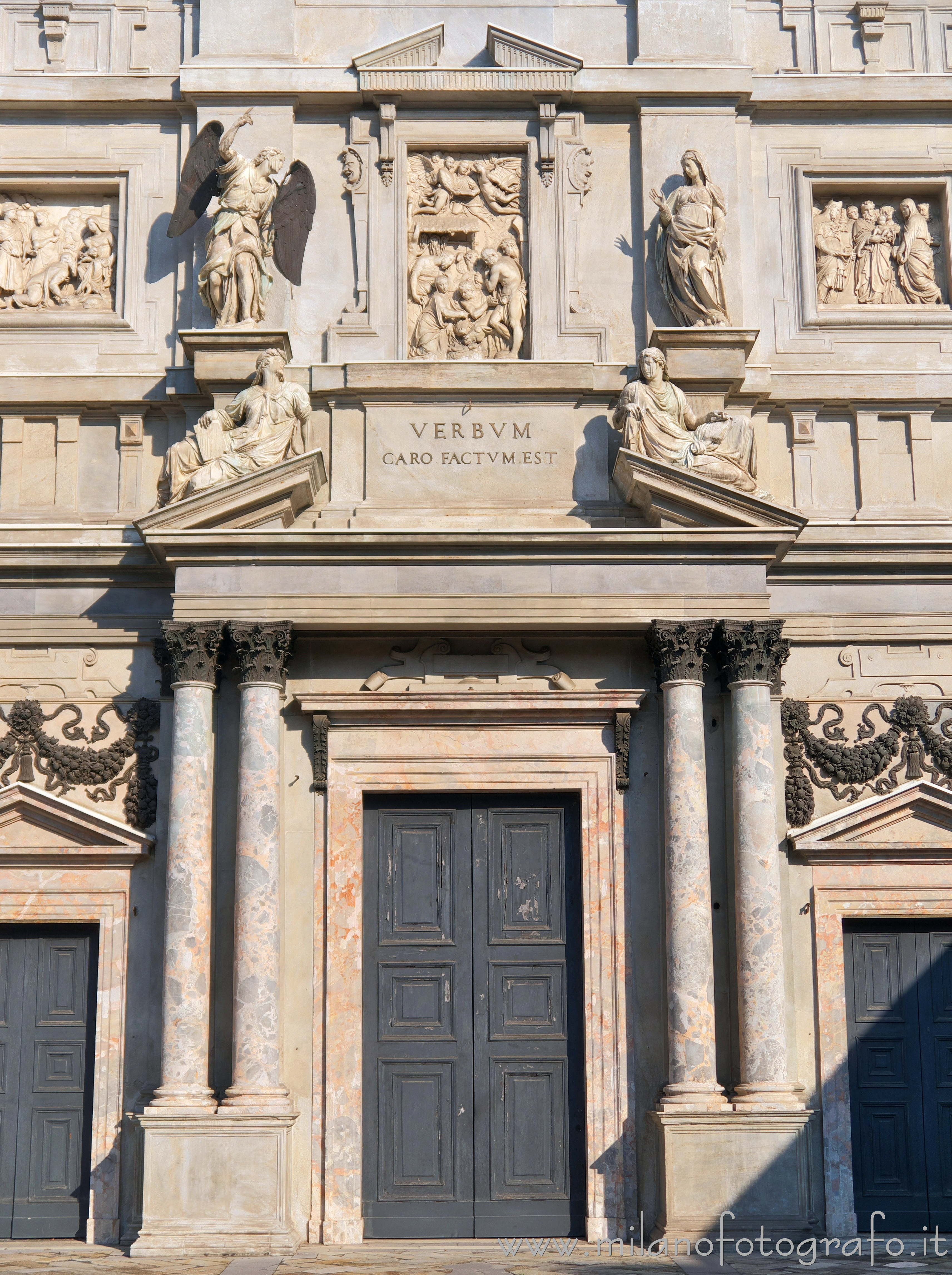 Milan (Italy) - Main entrance of the Church of Santa Maria dei Miracoli